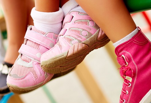 Children's feet sweat
