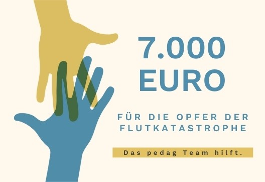 Das pedag®-Team hilft Flutopfern